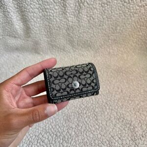 Coach Vintage Signature Jacquard Contact Case with Mirror